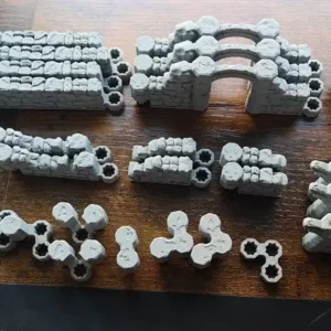 Complete Modular Stone Ruins Set – 34 pieces – 28–32 mm – Licensed EC3D / Starlink